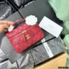 Túi Chanel Caviar Hoa Trà Màu Đỏ Da Nhám