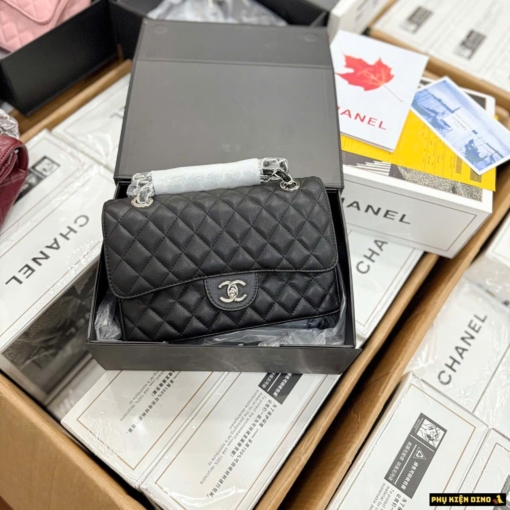 Túi Chanel Quilted Caviar Classic Single Flap Màu Đen