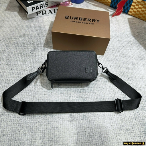 Túi Đeo Chéo BBR Da Trơn Logo Ngựa Sắt Fullbox Size 19