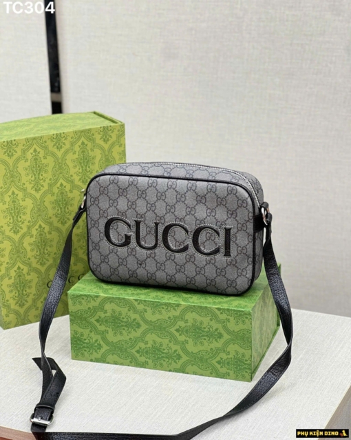 Túi Đeo Chéo Gucci GG Mini Shoulder Bag Xám Nhạt