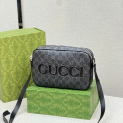 Túi Đeo Chéo Gucci GG Size 23 Xám Đậm Fullbox