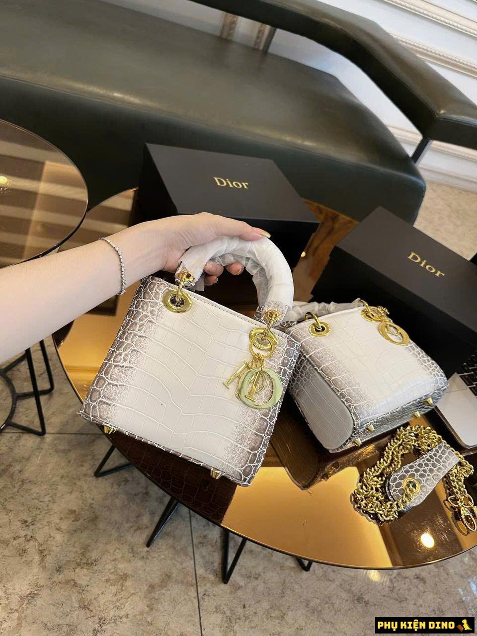 Túi Dior Lady Mini Himalaya Crocodile Niloticus Size 20 7 Túi Dior Lady Bạch Tạng Crocodile