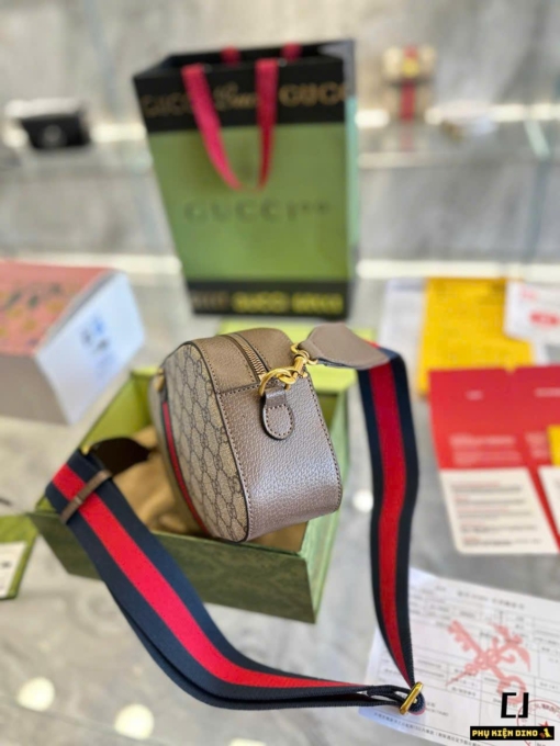 Túi Gucci Small Ophidia Ebony Supreme Brown