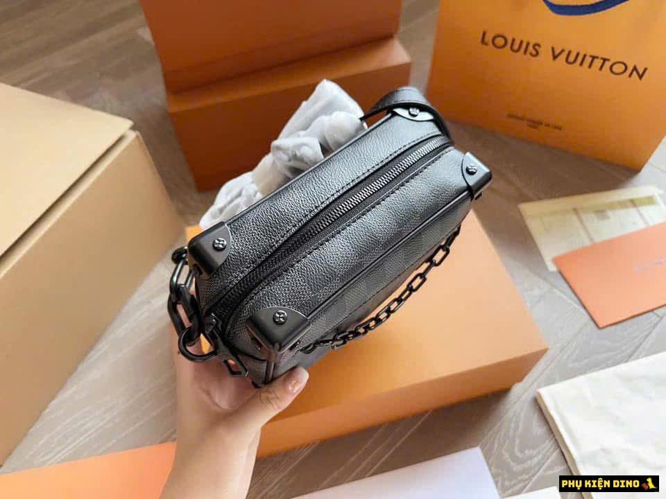 Túi Louis Vuitton LV Họa Tiết Ô Vuông Dáng Hộp Màu Đen Fullbox 4 Túi Louis Vuitton LV Black Dáng Hộp Màu Đen
