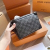 Túi Louis Vuitton LV Họa Tiết Ô Vuông Dáng Hộp Màu Đen Fullbox