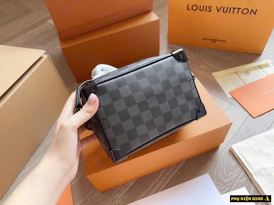 Túi Louis Vuitton LV Họa Tiết Ô Vuông Dáng Hộp Màu Đen Fullbox 1 Túi Louis Vuitton LV Họa Tiết Ô Vuông Dáng Hộp Màu Đen Fullbox
