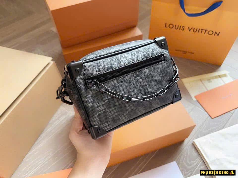 Túi Louis Vuitton LV Họa Tiết Ô Vuông Dáng Hộp Màu Đen Fullbox 2 Túi Louis Vuitton LV Họa Tiết Ô Vuông Dáng Hộp Màu Đen