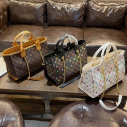 Túi Louis Vuitton LV Tote Cỡ Lớn 3 Màu Nâu Trắng Đen Họa Tiết