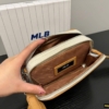 Túi Đeo Chéo MLB Mini Monogram Jacquard NY Canvas Kem Nâu
