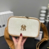 Túi Đeo Chéo MLB Mini Monogram Jacquard NY Yankees Màu Kem