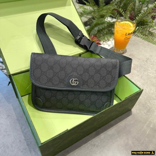 Túi Đeo Chéo Nam Gucci Ophidia GG Gray Belt Bag