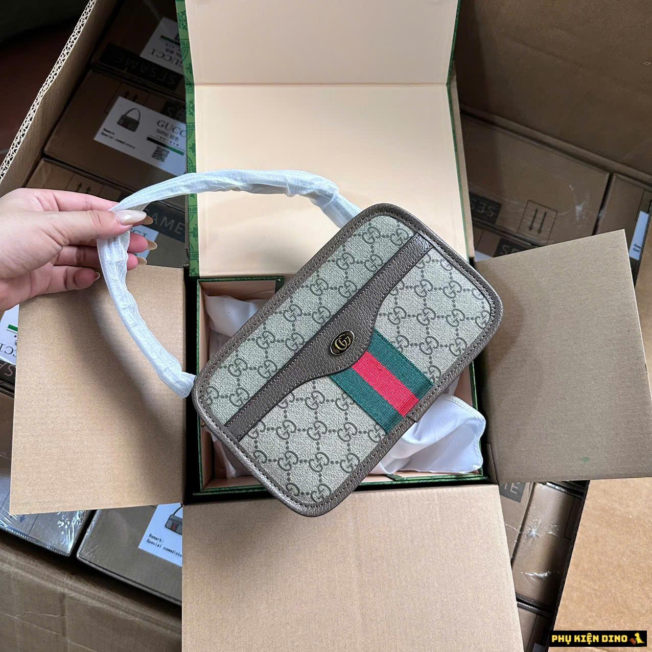 Túi Đeo Chéo Nữ Gucci Ophidia Zip Around Camera Bag Size 20