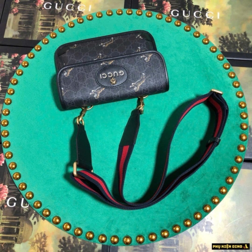 Túi Đeo Hông Gucci Ophidia Xanh Navy Họa Tiết Hổ