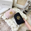 Túi Gucci Marmont Velvet Bag Size 18 Đen Hồng