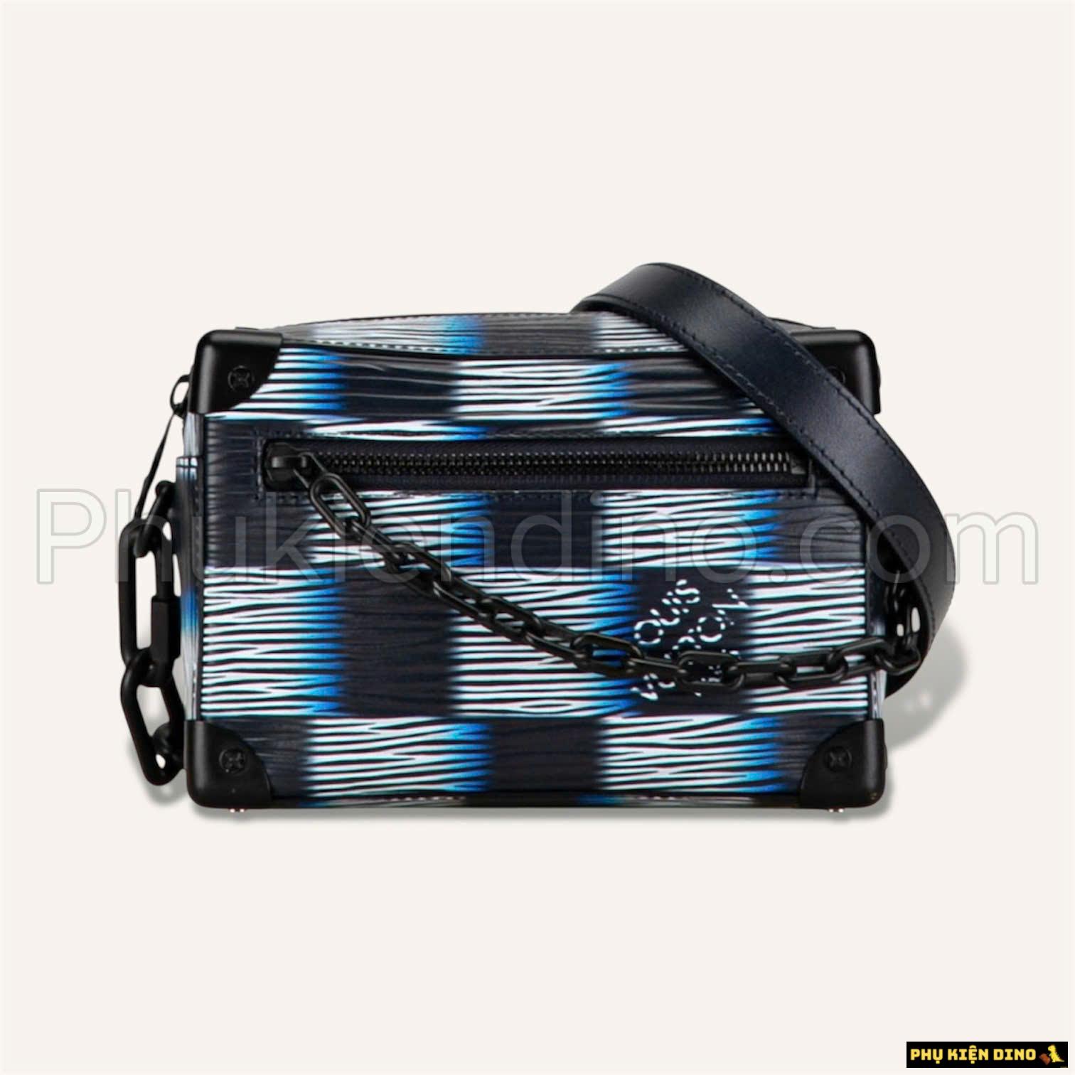 Túi Louis Vuitton LV Damier Rush Black White Blue Fullbox