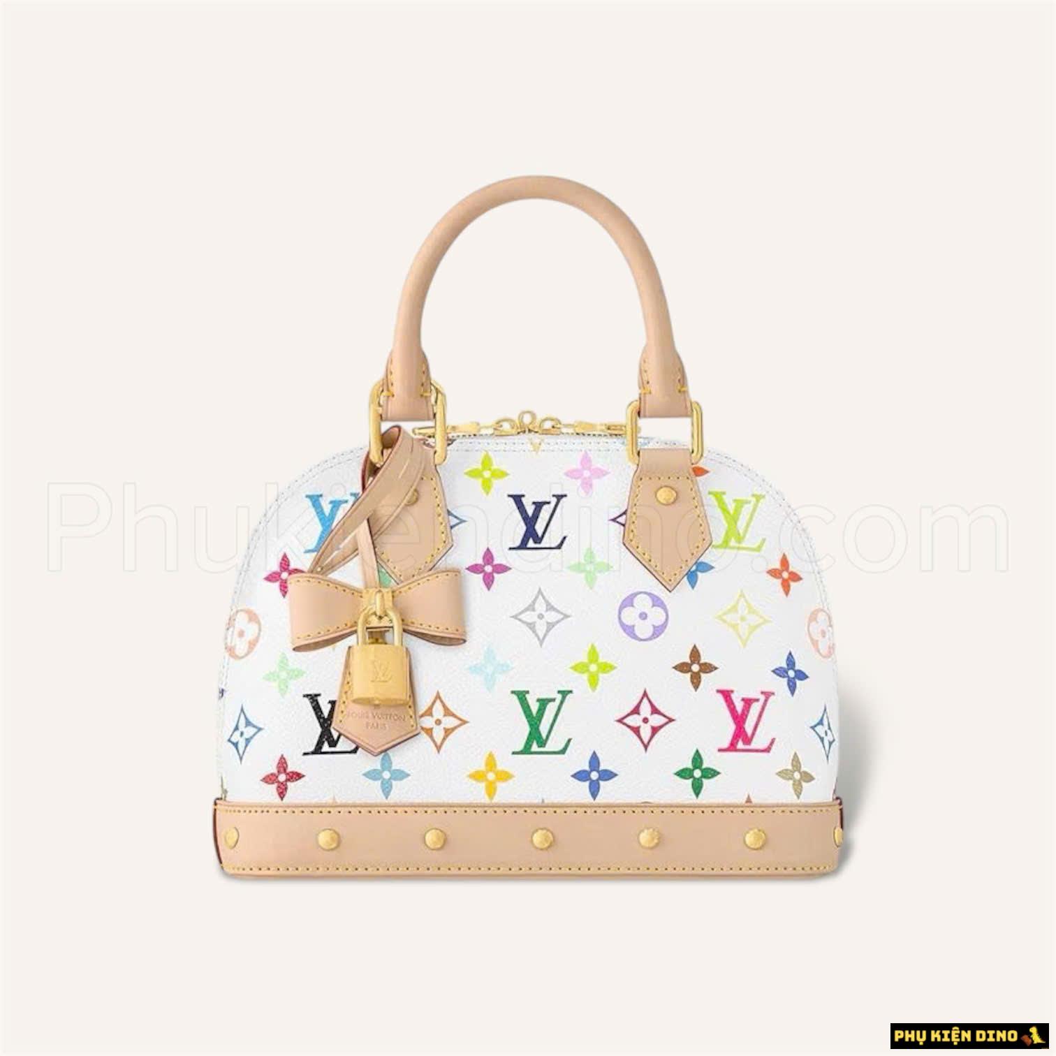 Túi Louis Vuitton LV TM Alma BB Handle Bag Black White
