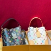 Túi LV Louis Vuitton Leather Monogram Black White Size 21