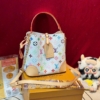 Túi LV Louis Vuitton Trắng Họa Tiết