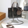 Túi Tote Louis Vuitton LV Black Brown Kèm Ví Tròn
