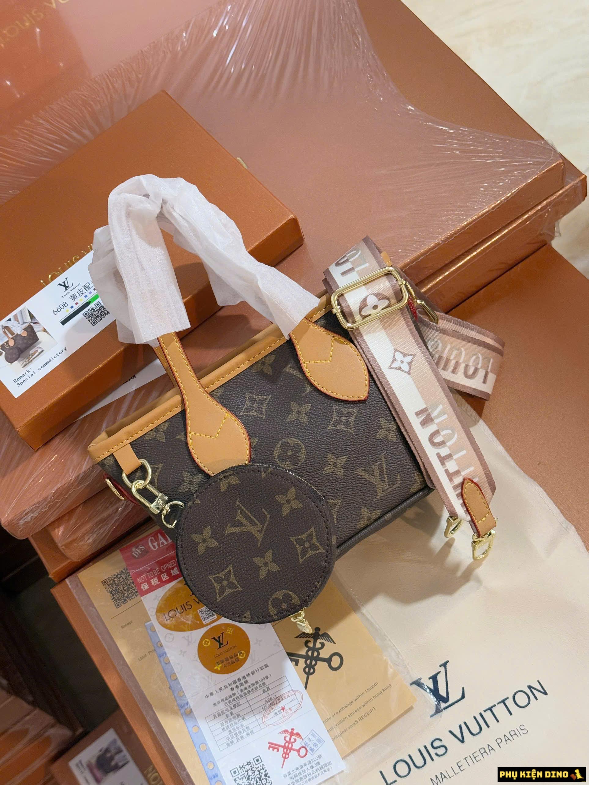 Túi Xách Tay Nữ Louis Vuitton LV Neverfull Nâu Đậm Túi Xách Tay Nữ Louis Vuitton LV Neverfull Nâu Đậm