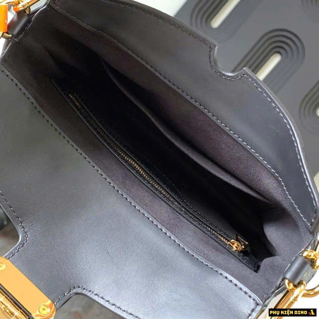 Bên Trong Túi Đeo Vai Nữ Louis Vuitton LV Twinny Đen Nâu Đậm Bên Trong Túi Đeo Vai Nữ Louis Vuitton LV Twinny Đen Nâu Đậm