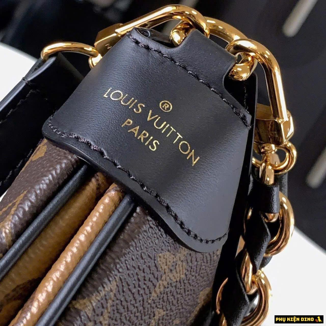 Túi Đeo Vai Nữ LV Louis Vuitton Brown Black Túi Đeo Vai Nữ LV Louis Vuitton Brown Black