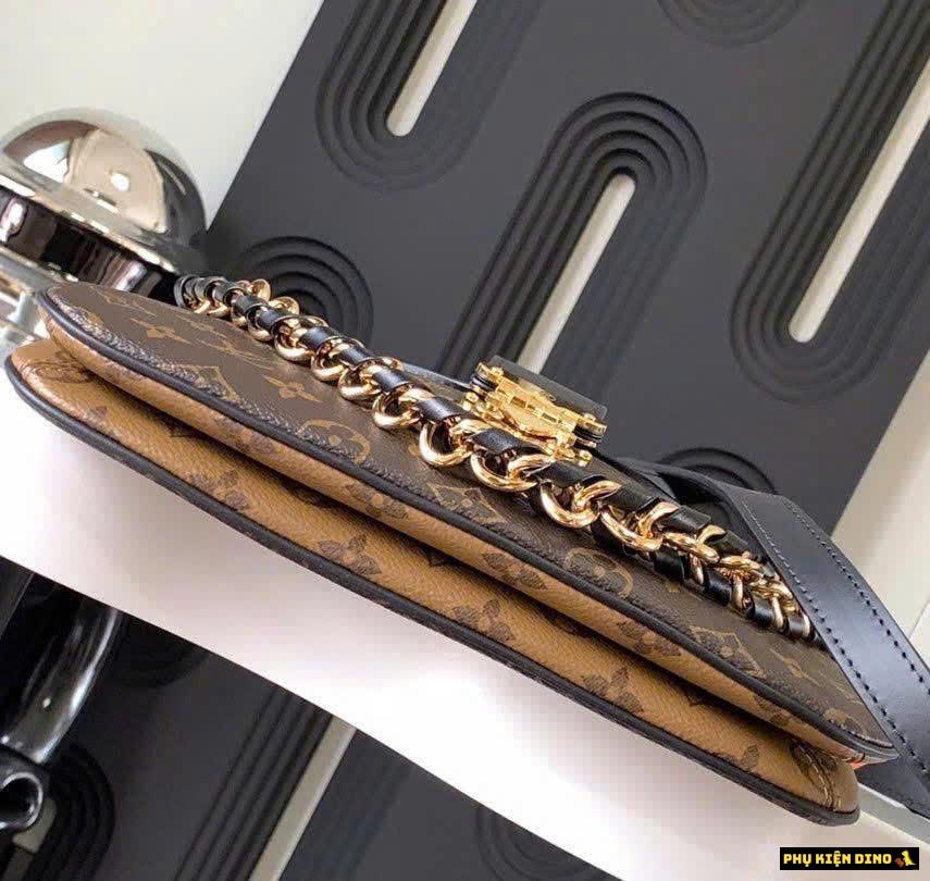 Túi Đeo Vai Nữ LV Louis Vuitton Nâu Đậm Họa Tiết Túi Đeo Vai Nữ LV Louis Vuitton Nâu Đậm Họa Tiết