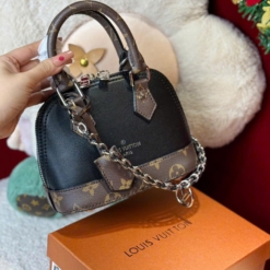 Túi Louis Vuitton LV Alma BB Monogram Đen Nâu Đậm
