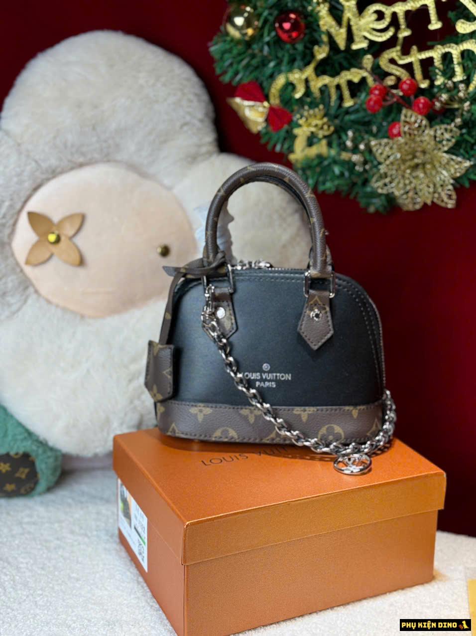 Túi Louis Vuitton LV Hến Alma BB Monogram Black Brown Túi Louis Vuitton LV Hến Alma BB Monogram Black Brown