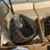 Túi Louis Vuitton Monogram Black Brown Gold Fullbox 24 tui louis vuitton lv monogram canvas brown hoa tiet