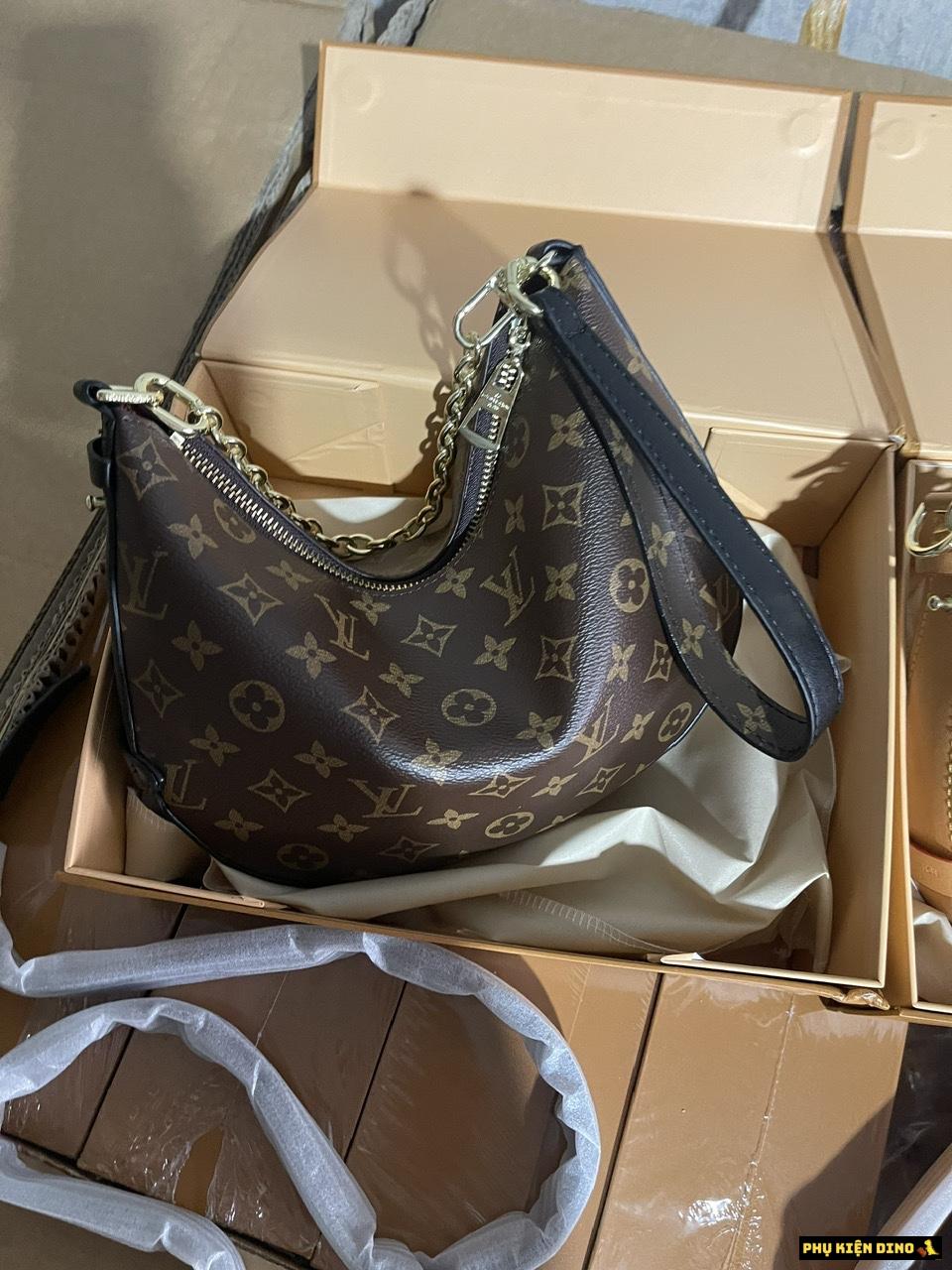 Túi Louis Vuitton Monogram Nâu Quai Đen Họa Tiết Túi Louis Vuitton Monogram Nâu Quai Đen Họa Tiết