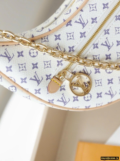 Túi Xách Nữ Louis Vuitton LV Trắng Họa Tiết Xám