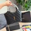 Túi Xách Nữ YSL Saint Laurent Dáng Giỏ Đen lì