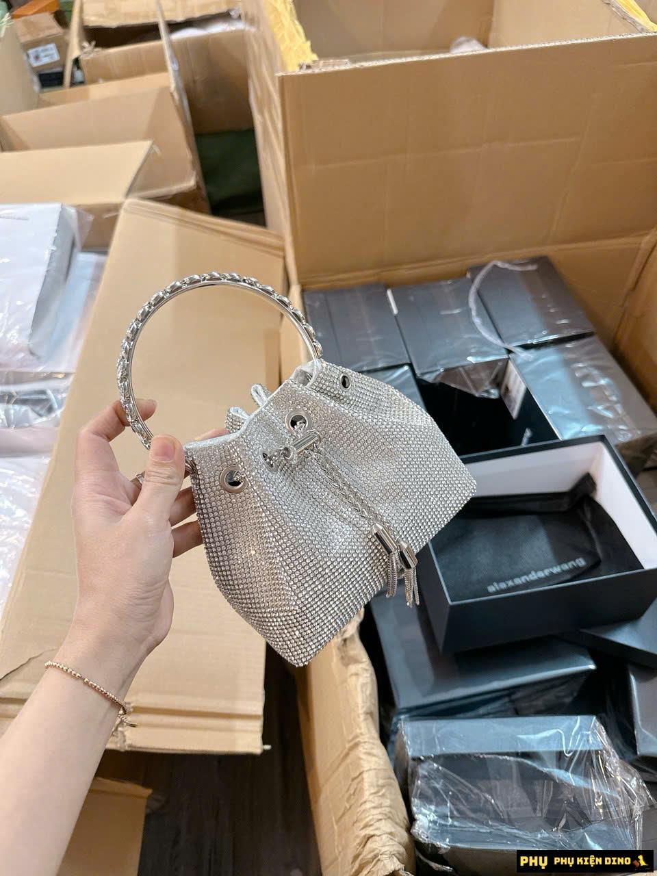 Túi Xách Nữ Đính Đá Cao Cấp Alexander Wang 4 Túi Alexander Wang Silver