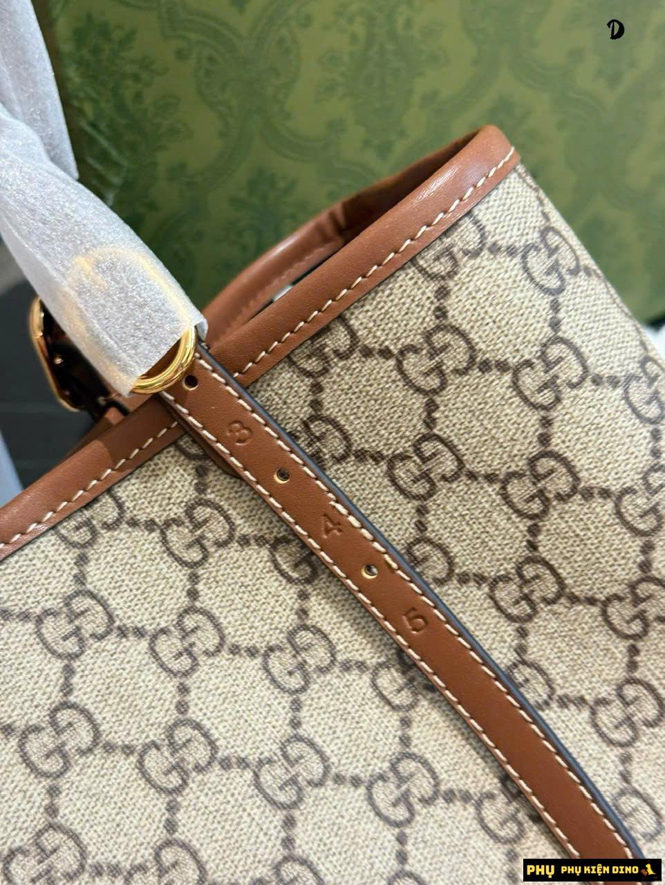 Túi Gucci GG Emblem Medium Tote Bag Size 32 Fullbox 11 Túi Xách Nữ Gucci GG Emblem Nâu