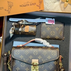 Set 3 Túi Louis Vuitton Pochette Métis East West Full Nâu