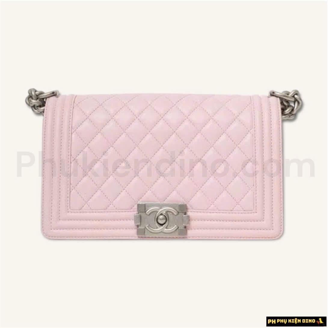 Túi Chanel Baby Pink Black White Leather Boy Bag Size 25 Fullbox 1 Túi Chanel Baby Pink Black White Leather Boy Bag Size 25 Fullbox