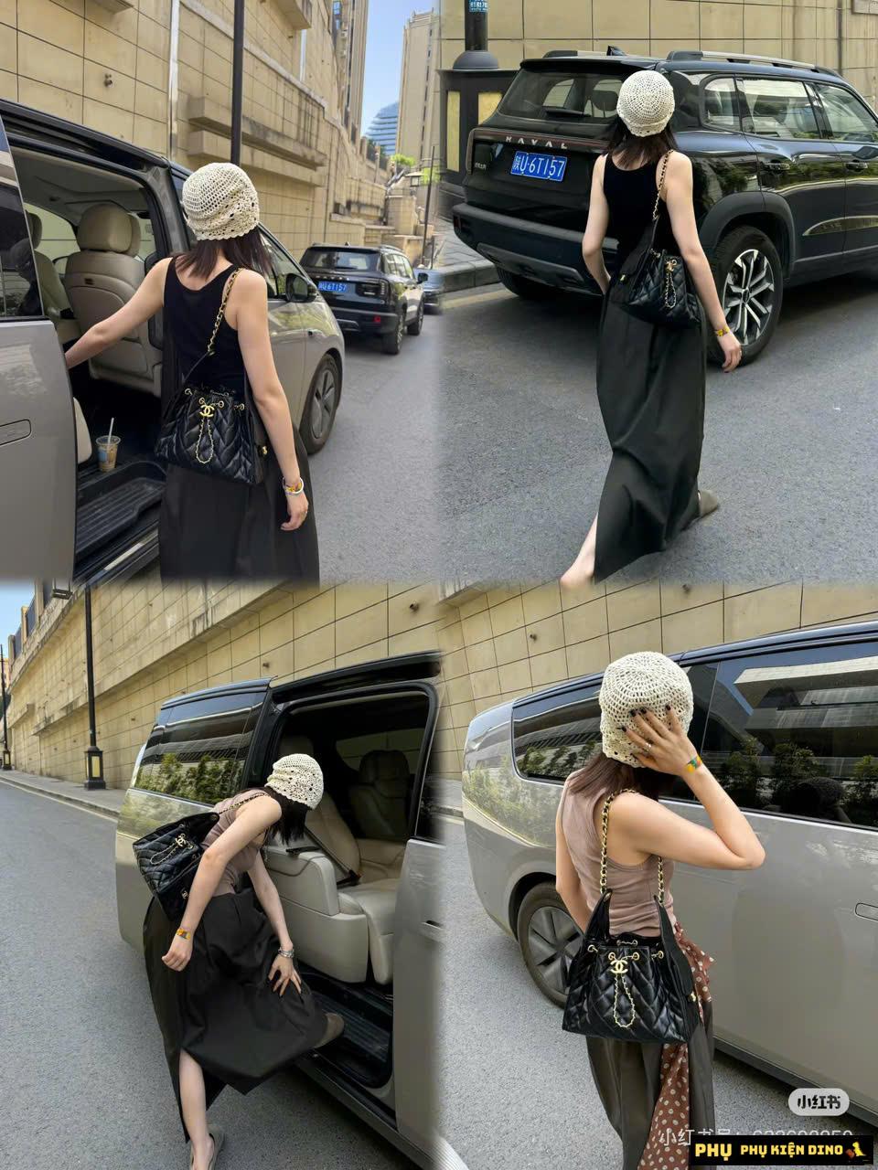 Túi Chanel Small Hobo Bag Màu Đen Da Caviar Phụ Kiện Antique Gold Túi Chanel Small Hobo Bag Màu Đen Da Caviar Phụ Kiện Antique Gold