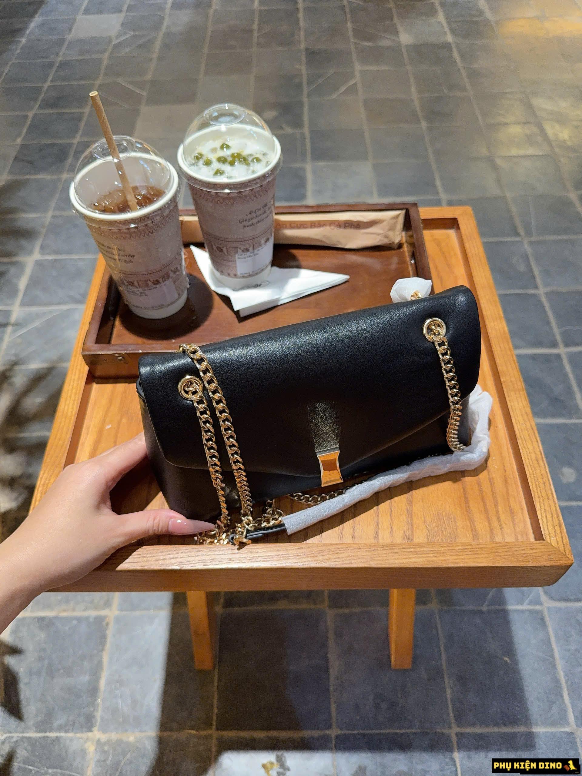 Túi Charles & Keith CNK Yuis Lilibet Chain Strap Bag Black 8 Túi CNK Yuis Lilibet Chain Strap Bag Black Mẫu Mới