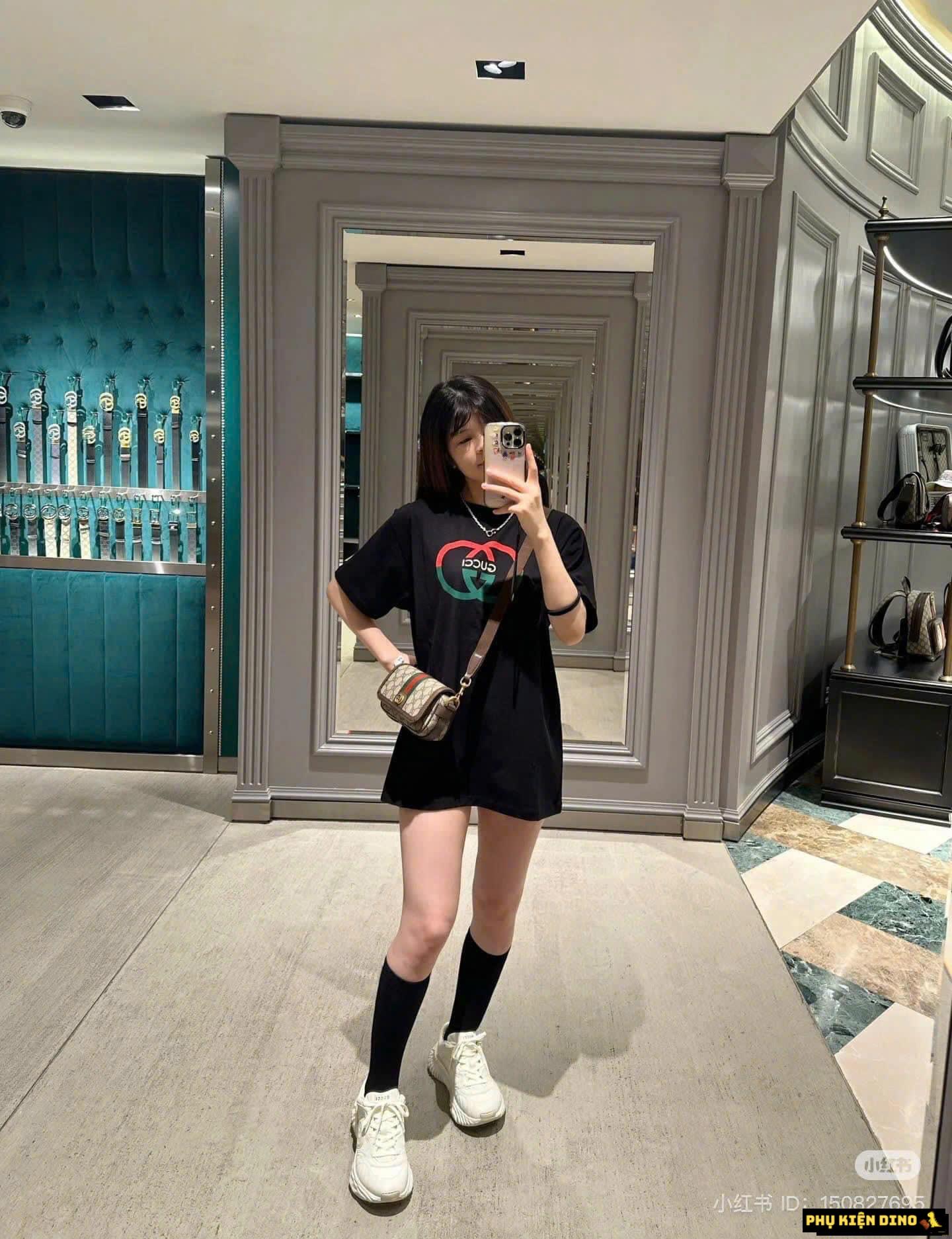 Túi Đeo Chéo Gucci Ophidia Super Mini Shoulder Bag Grey 795466-2ZGMN-1244 2 Túi Đeo Chéo Gucci Ophidia Super Mini Shoulder Bag Grey Đen Xám