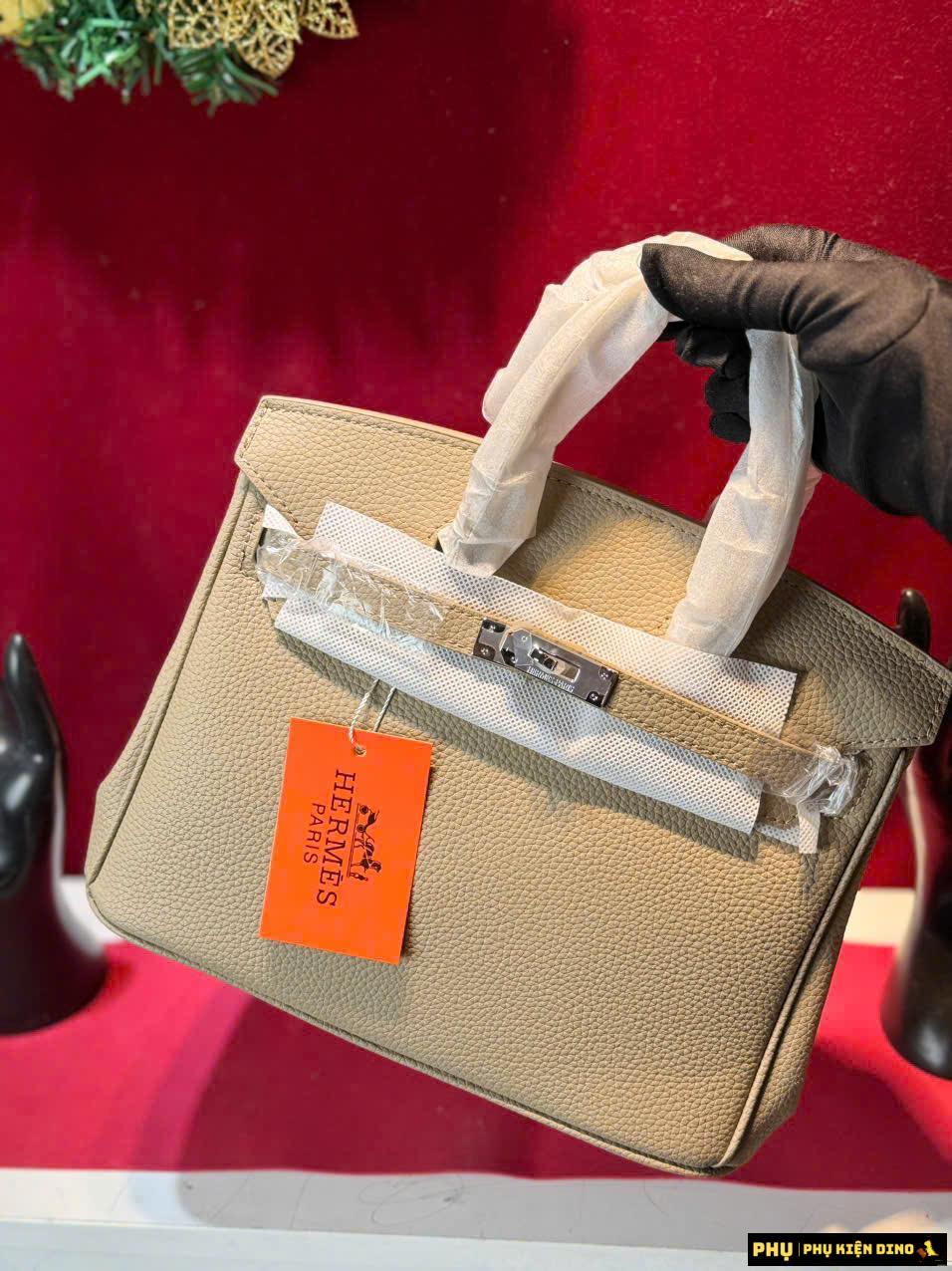 Túi Hermes Birkin Size 25 Togo Gris Pantin 10 Túi Hermes Birkin Size 25 Togo Cream Nâu Nhạt