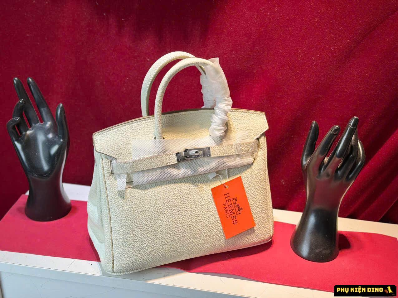 Túi Hermes Birkin Size 25 Togo Gris Pantin 8 Túi Hermes Birkin Size 25 Togo Gris Pantin White