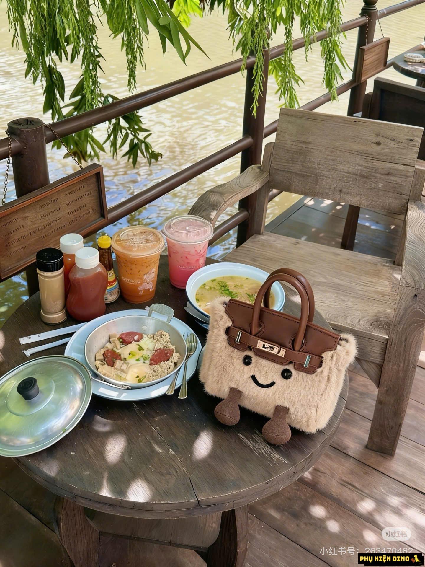 Túi Jellycat Birkin Faux Fur Bag Size 20 Brown Túi Jellycat Birkin Faux Fur Bag Size 20 Brown