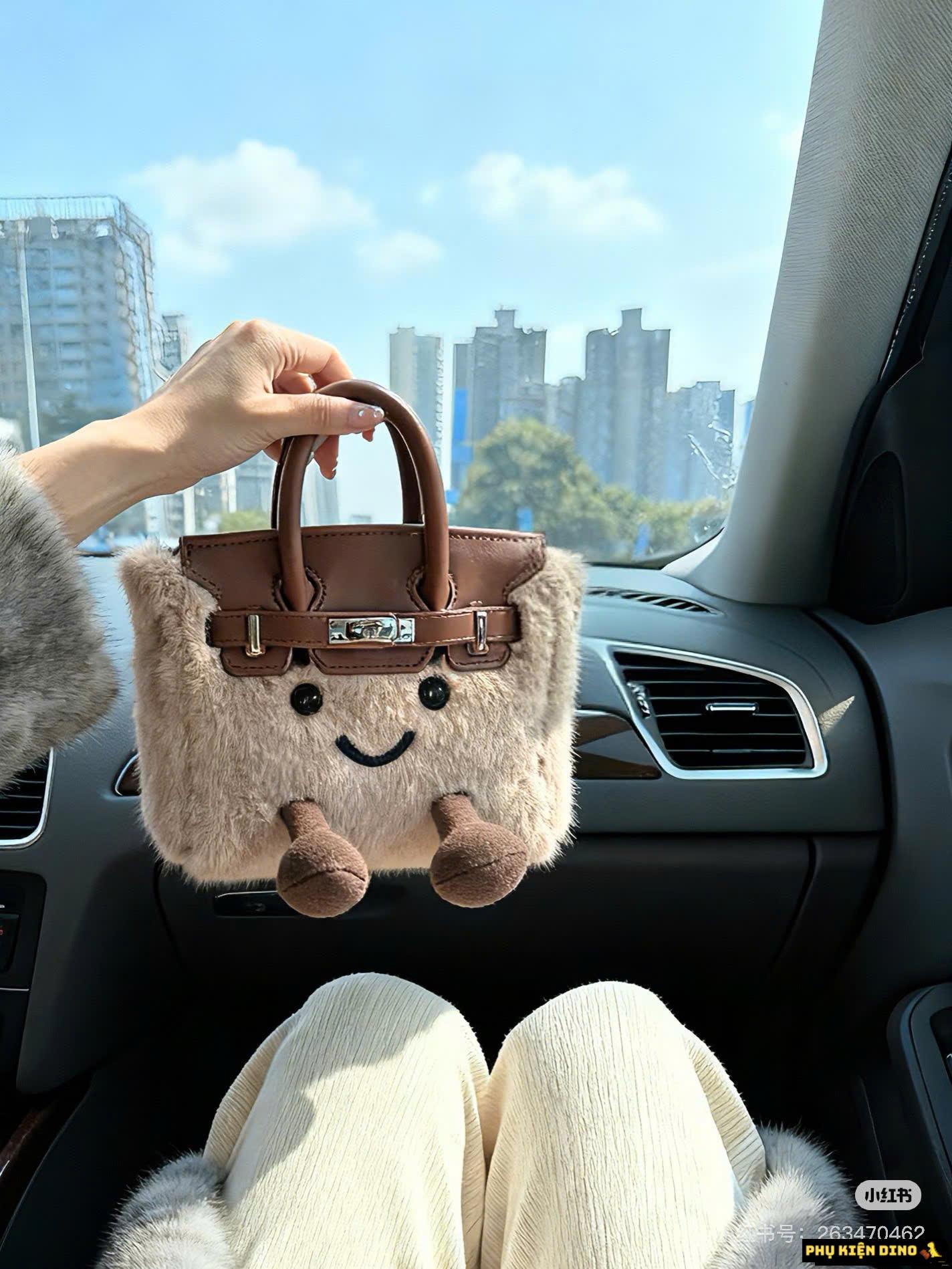 Túi Jellycat Birkin Lông Size 20 Màu Nâu 9 Túi Jellycat Birkin Lông Size 20 Màu Nâu