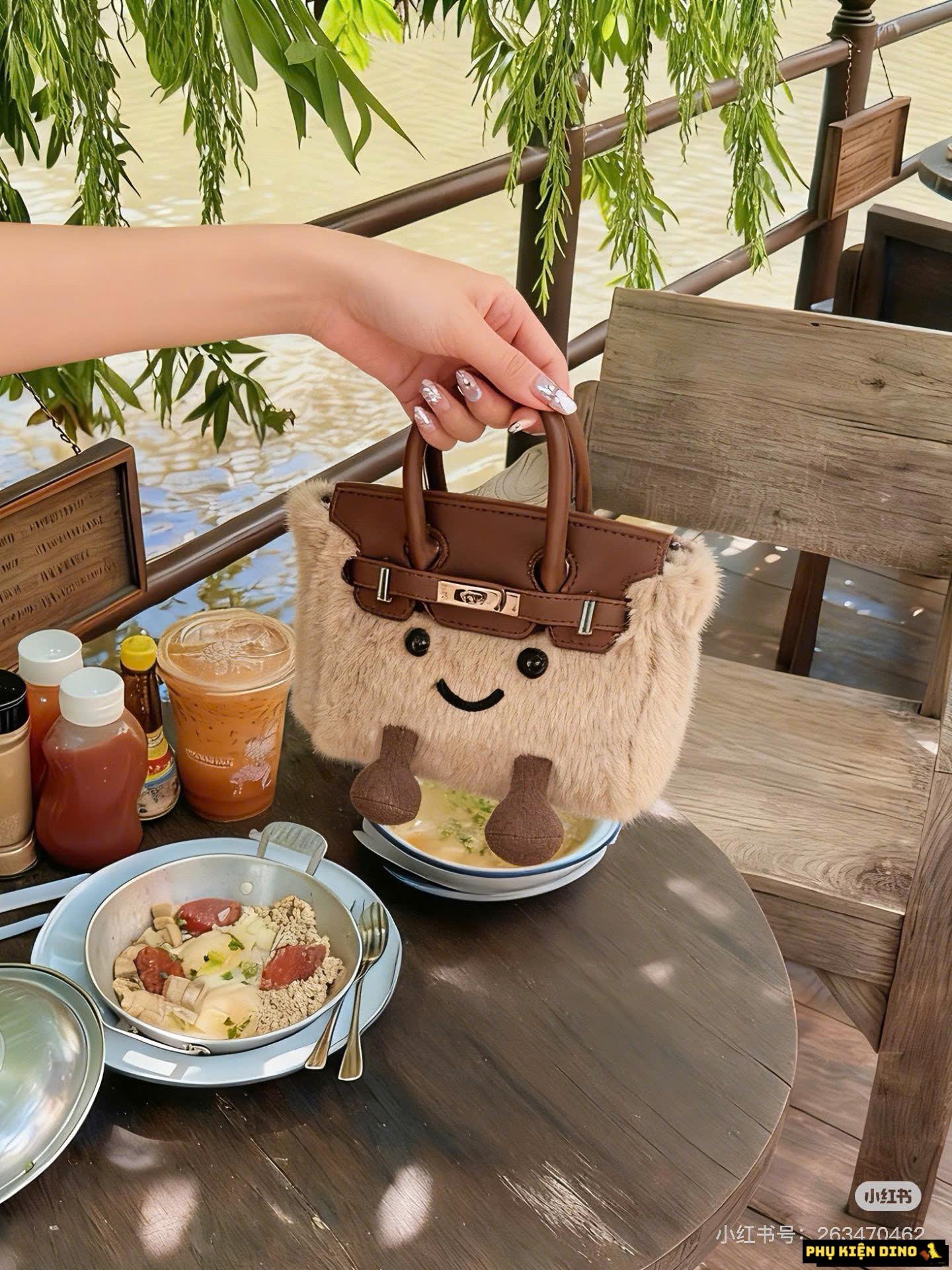 Túi Jellycat Birkin Phối Lông Cao Cấp Size 20 Màu Nâu Túi Jellycat Birkin Phối Lông Cao Cấp Size 20 Màu Nâu