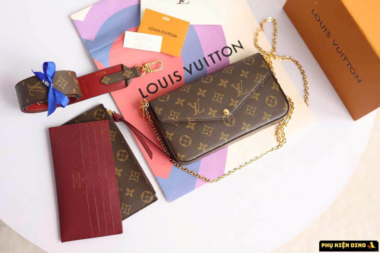 Túi Louis Vuitton LV Félicie Pochette Monogram Brown M81896 6 Túi Louis Vuitton LV Félicie Nâu