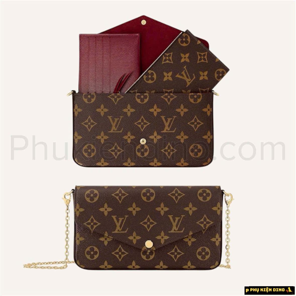 Túi Louis Vuitton LV Félicie Pochette Monogram Brown M81896 1 Túi Louis Vuitton LV Félicie Pochette Monogram Brown M81896