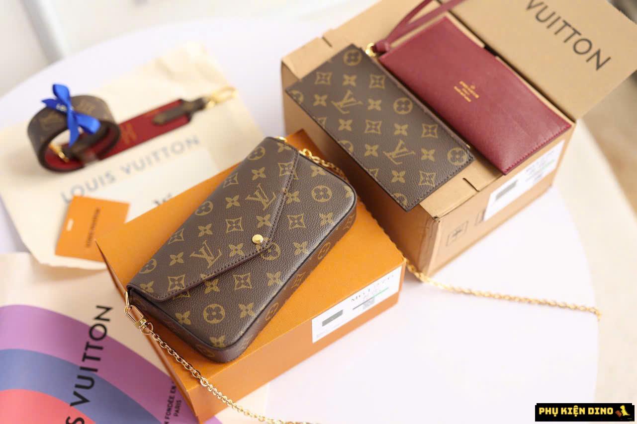 Túi Louis Vuitton LV Félicie Pochette Monogram Brown M81896 3 Túi Louis Vuitton LV Félicie Pochette Monogram Brown