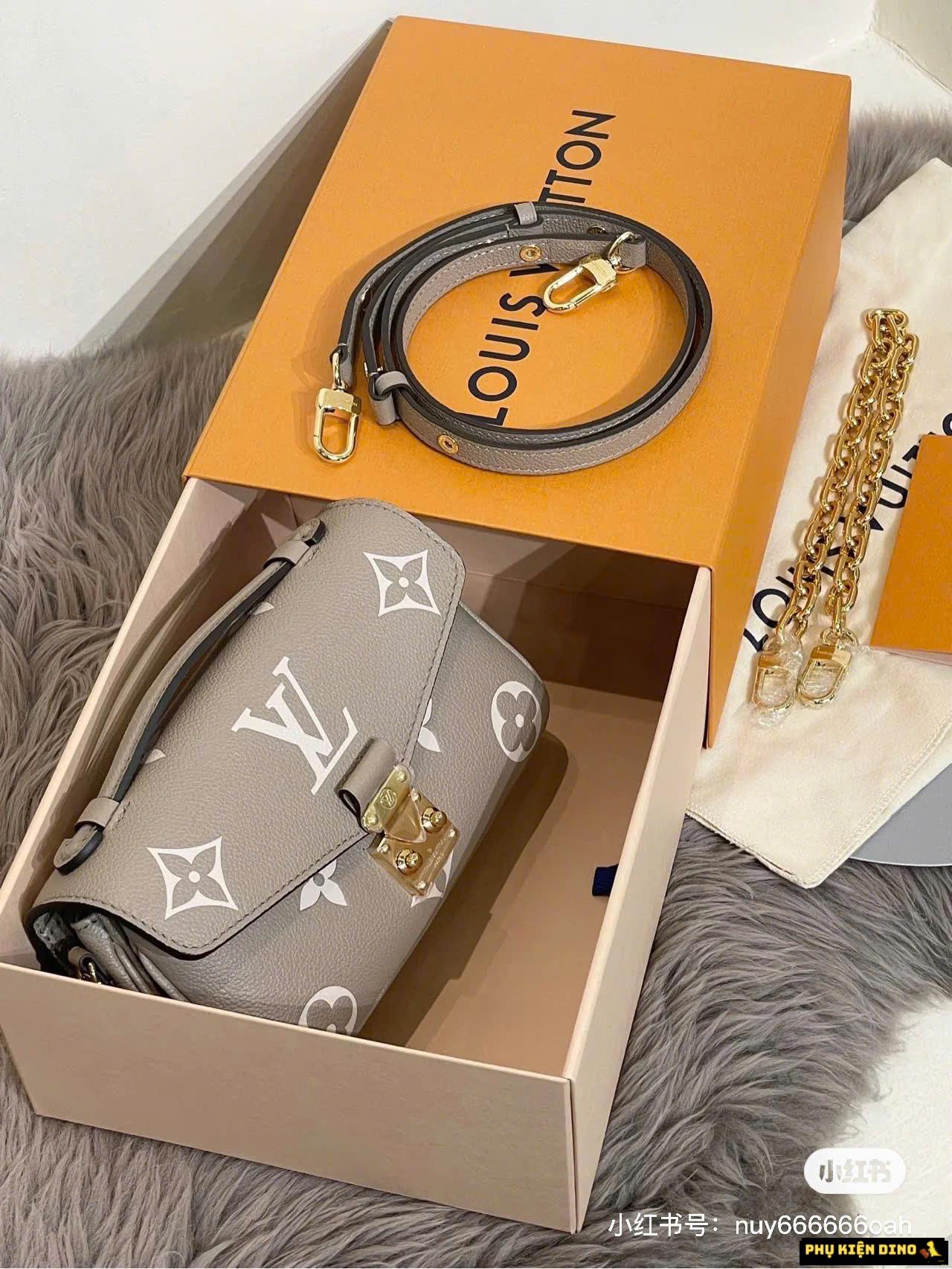 Túi Louis Vuitton LV Pochette Metis East West Cream Black Fullbox 17 Túi Louis Vuitton LV Pochette Metis East West Cream Size 21cm Fullbox