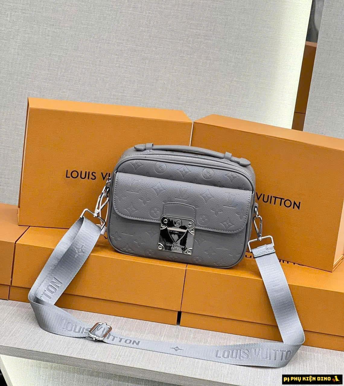 Túi Louis Vuitton LV S Lock Shoulder Bag Gray Size 26 Fullbox 2 Túi Louis Vuitton S Lock Messenger Màu Xám Size 26 Fullbox